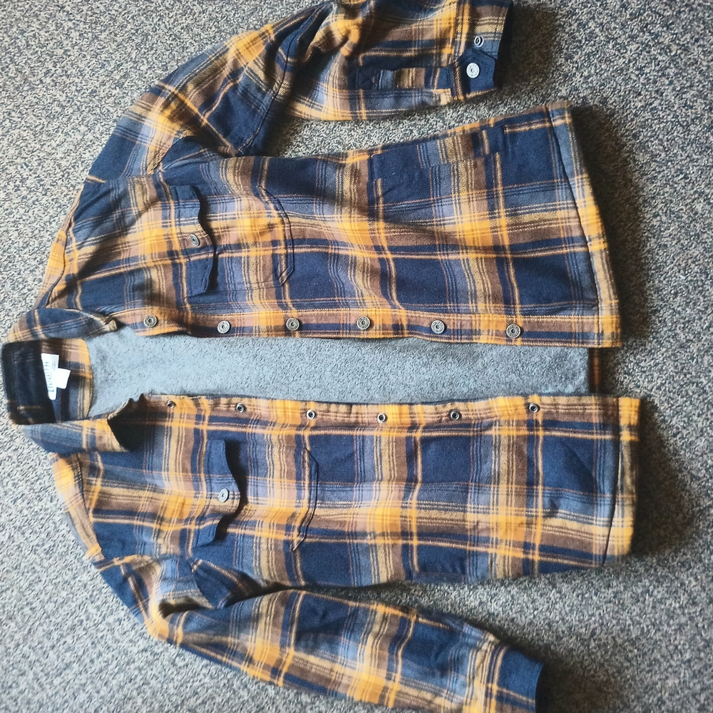 Plaid Button-Up Shirt Jacket